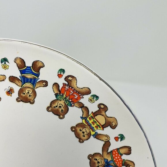 Vintage Bear Friends Action Industries Japan Child Toddler 3 Piece Dining Set - Picture 3 of 10